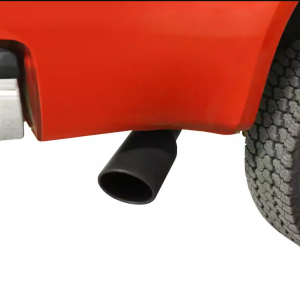 Go Rhino Exhaust Tail Pipe Tip, 2-3/4 Inch Inside Diameter, 4 Inch Outside Diameter, Black Powder Coated Stainless Steel, Round – GRT234414B
