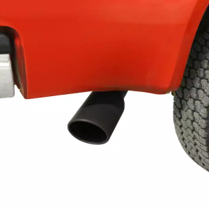 Go Rhino Exhaust Tail Pipe Tip, 2 Inch Inside Diameter, 3 Inch Outside Diameter, Black Powder Coated Stainless Steel, Round, Angle Cut – GRT236B