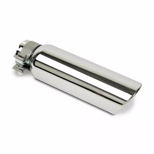 Go Rhino Exhaust Tail Pipe Tip, 3 Inch Inside Diameter, 4 Inch Outside Diameter, Chrome Plated Stainless Steel, Round, Angle Cut – GRT3410