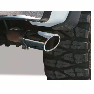 Go Rhino Exhaust Tail Pipe Tip, 3 Inch Inside Diameter, 4 Inch Outside Diameter, Chrome Plated Stainless Steel, Round, Angle Cut – GRT3410