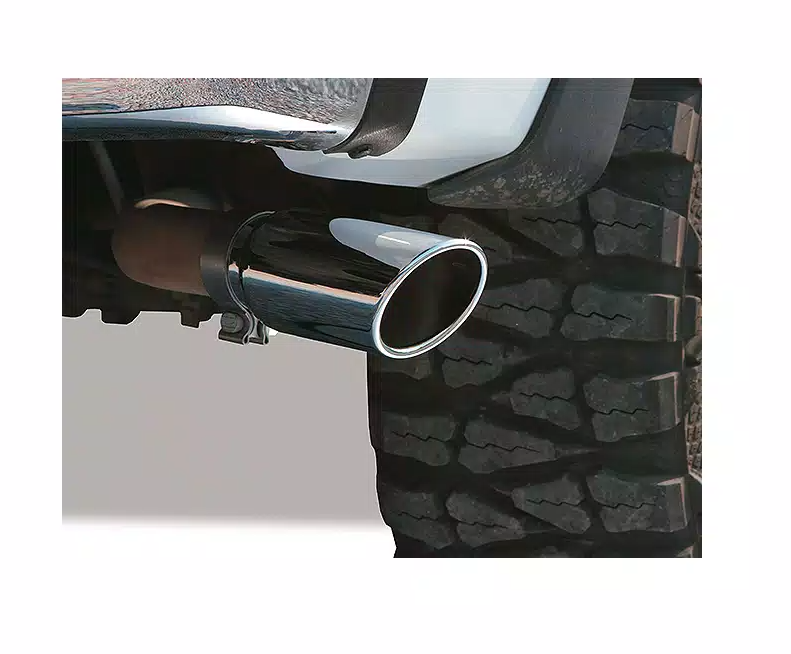 Go Rhino Exhaust Tail Pipe Tip, 3 Inch Inside Diameter, 4 Inch Outside Diameter, Chrome Plated Stainless Steel, Round, Angle Cut – GRT3410