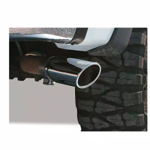 Go Rhino Exhaust Tail Pipe Tip, 3 Inch Inside Diameter, 4 Inch Outside Diameter, Chrome Plated Stainless Steel, Round, Angle Cut – GRT3414