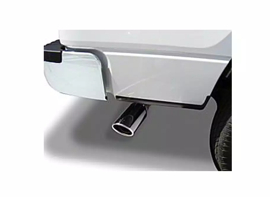 Go Rhino Exhaust Tail Pipe Tip, 4 Inch Inside Diameter, 5 Inch Outside Diameter, Chrome Plated Stainless Steel, Round, Angle Cut – GRT4510