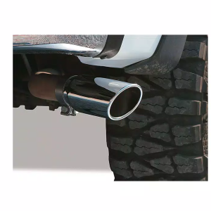 Go Rhino Exhaust Tail Pipe Tip, 4 Inch Inside Diameter, 5 Inch Outside Diameter, Chrome Plated Stainless Steel, Round, Angle Cut – GRT4514