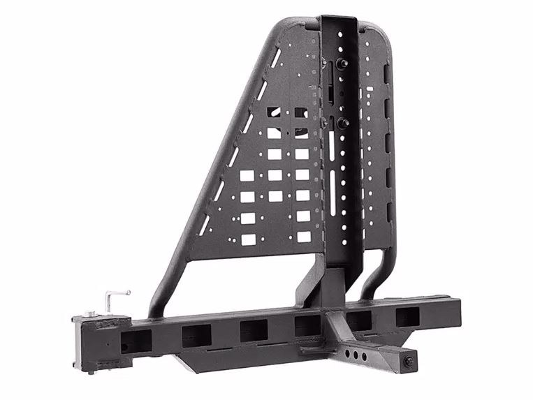 Go Rhino Spare Tire Carrier, Swing-A-Way, Hitch Receiver Mount, 37 Inch Tire, Powder Coat Textured Black, Steel, Universal – HC200T