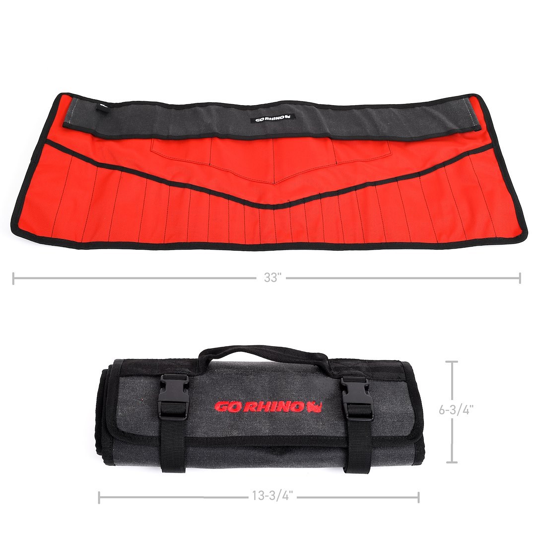 Go Rhino Gear Bag, Xventure, Roll-Up Style, 4 Inch Length X 4 Inch Wide (closed)/ 13-1/2 Inch Length X 33 Inch Length (opened) – XG1020-01