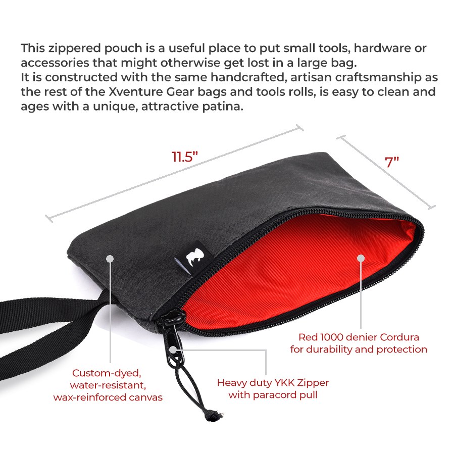 Go Rhino Gear Bag, Xventure, Pouch Style, With Single Pocket, With 1 Zipper, With Wrist Straps, With Go Rhino Logo – XG1090-01