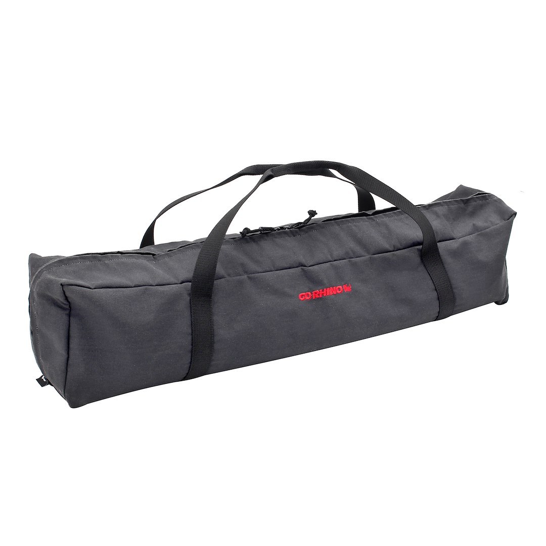 Go Rhino Gear Bag, Xventure, Duffle Bag Style, With 3 Zippers, With Carrying Straps, With Go Rhino Logo, Gray with Red Lining – XG1110-01