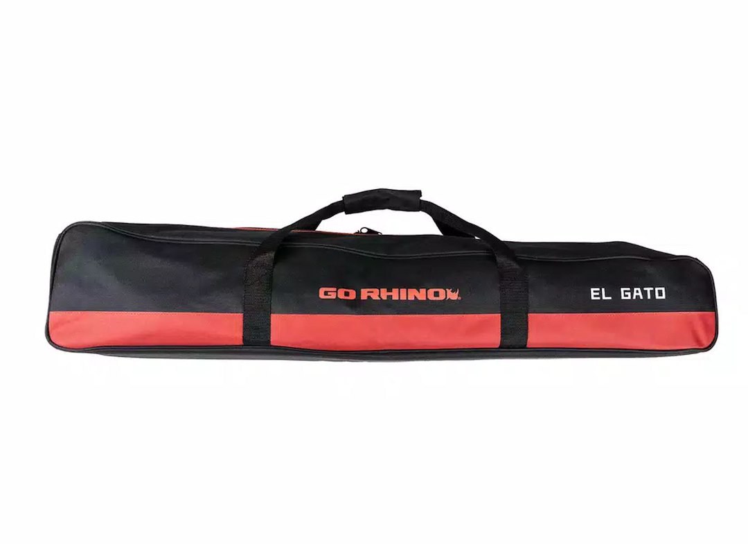 Go Rhino Storage Bag, El Gato, For Use with El Gato Hydraulic Jack, Zipper Type Closure, With Grab Handles, Black/ Red, Nylon, Single – XG-RJ50050B