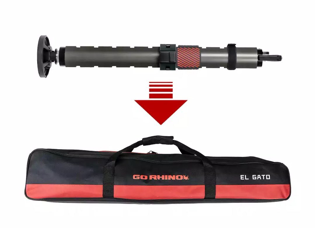 Go Rhino Storage Bag, El Gato, For Use with El Gato Hydraulic Jack, Zipper Type Closure, With Grab Handles, Black/ Red, Nylon, Single – XG-RJ50050B