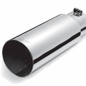 Gibson Exhst Exhaust Tail Pipe Tip, 2-3/4 Inch Inlet, 3-1/2 Inch Outlet, Stainless Steel, Straight Cut, 12 Inch Length – 500371