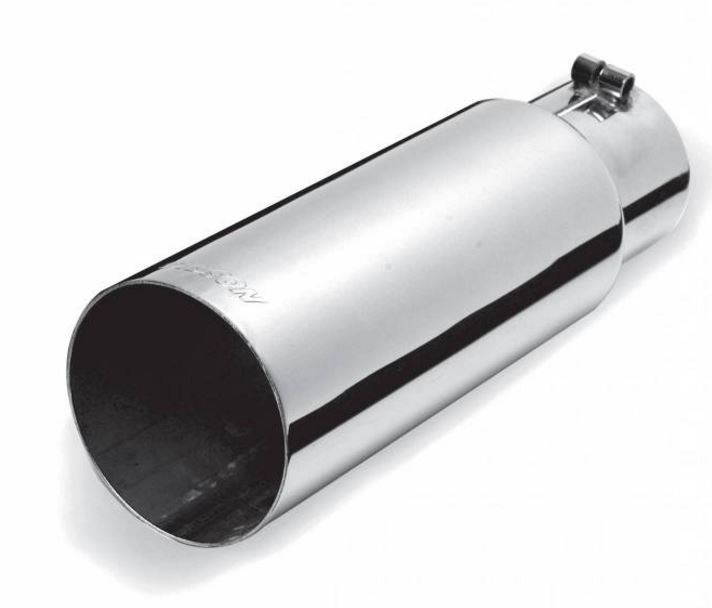 Gibson Exhst Exhaust Tail Pipe Tip, 2-3/4 Inch Inlet, 3-1/2 Inch Outlet, Stainless Steel, Straight Cut, 12 Inch Length – 500371