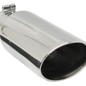 Gibson Exhst Exhaust Tail Pipe Tip, 2-3/8 Inch Inlet, 3-1/2 Inch Outlet, Stainless Steel, Straight Cut, 11 Inch Length – 500437