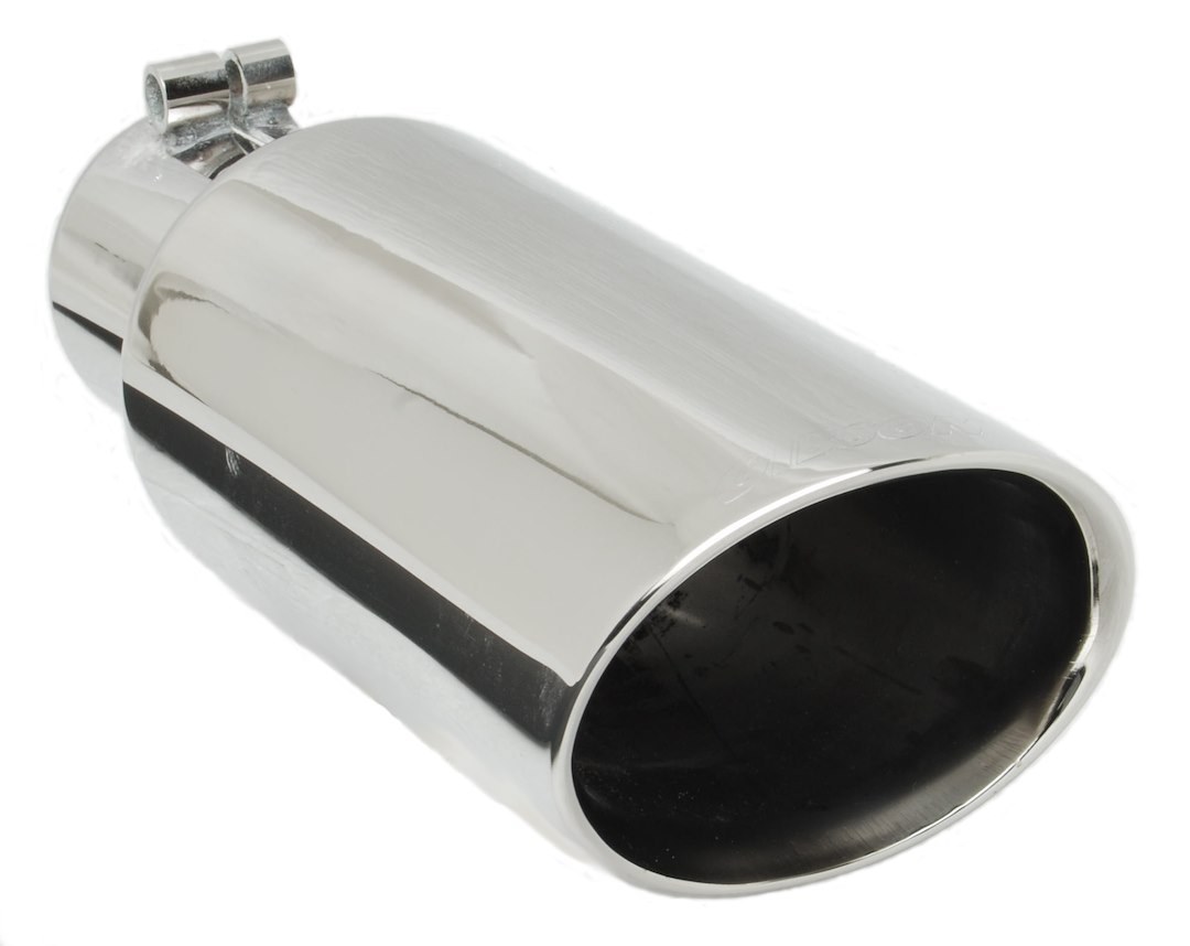 Gibson Exhst Exhaust Tail Pipe Tip, 2-3/8 Inch Inlet, 3-1/2 Inch Outlet, Stainless Steel, Straight Cut, 11 Inch Length – 500437