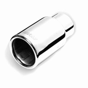 Gibson Exhst Exhaust Tail Pipe Tip, 2-1/2 Inch Inlet, 3-1/2 Inch Outlet, Polished Stainless Steel, Round, Straight Cut, Rolled Edge – 500632