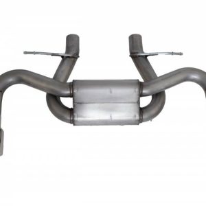 Gibson Exhst Exhaust System Kit, Exhaust System Kit Axle Back System, Stainless Steel, With Muffler, 2-1/2 Inch Pipe Diameter – 620007