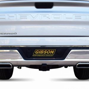 Gibson Exhst Exhaust System Kit, Split Rear Cat Back System, Stainless Steel, With Muffler, 3 Inch to 2-1/2 Inch Pipe Diameter – 65698