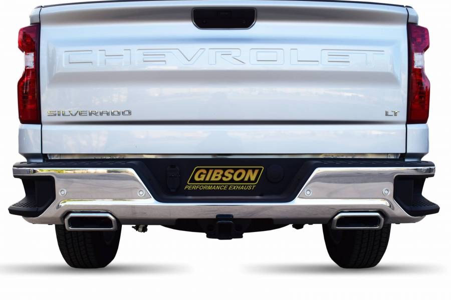 Gibson Exhst Exhaust System Kit, Split Rear Cat Back System, Stainless Steel, With Muffler, 3 Inch to 2-1/2 Inch Pipe Diameter – 65698