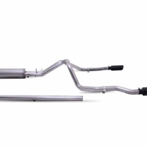 Gibson Exhst Exhaust System Kit, Black Elite Series Cat-Back System, Stainless Steel, With Muffler, 2-1/2 Inch Pipe Diameter – 65699B
