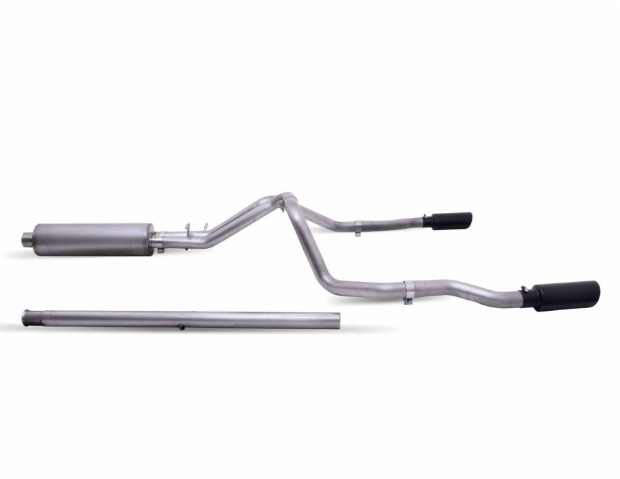 Gibson Exhst Exhaust System Kit, Black Elite Series Cat-Back System, Stainless Steel, With Muffler, 2-1/2 Inch Pipe Diameter – 65699B