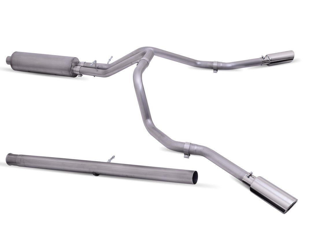 Gibson Exhst Exhaust System Kit, Exhaust System Kit Cat Back System, Stainless Steel, With Muffler, 3 Inch to 2-1/2 Inch Pipe Diameter – 65712