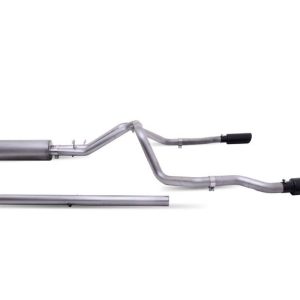 Gibson Exhst Exhaust System Kit, Black Elite Series Cat-Back System, Stainless Steel, With Muffler, 3-1/2 Inch to 2-1/2 Inch Pipe Diameter – 65713B