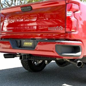 Gibson Exhst Exhaust System Kit, Black Elite Series Cat-Back System, Stainless Steel, With Muffler, 3-1/2 Inch to 2-1/2 Inch Pipe Diameter – 65714B