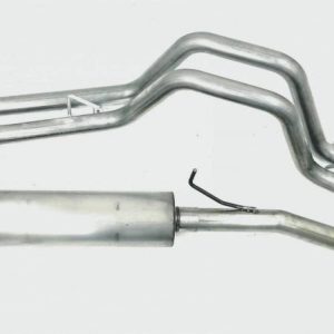 Gibson Exhst Exhaust System Kit, Dual Sport Cat Back System, Stainless Steel, With Muffler, 3 Inch to 2-1/2 Inch Pipe Diameter – 69135