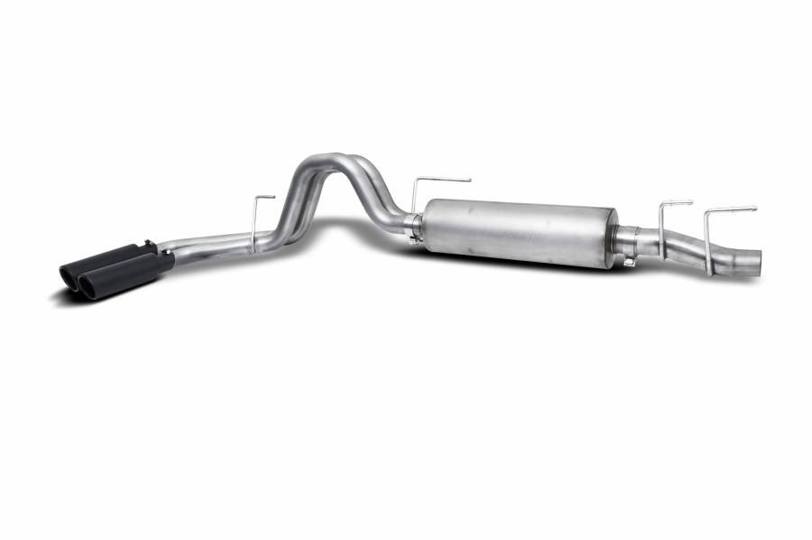 Gibson Exhst Exhaust System Kit, Black Elite Series Cat-Back System, Stainless Steel, With Muffler, 3 Inch to 2-1/2 Inch Pipe Diameter – 69224B