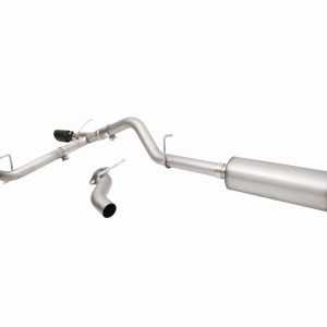 Gibson Exhst Exhaust System Kit, Black Elite Series Cat-Back System, Stainless Steel, With Muffler, 3 Inch to 2-1/2 Inch Pipe Diameter – 69551B