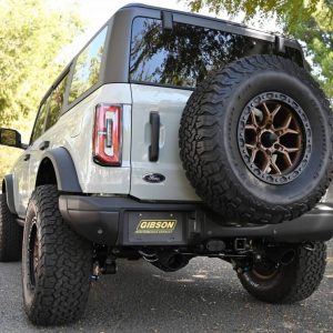 Gibson Exhst Exhaust System Kit, Black Elite Series Cat-Back System, Stainless Steel, With Muffler, 3 Inch to 2-1/2 Inch Pipe Diameter – 69551B