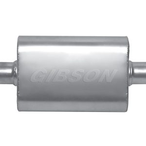 Gibson Exhst Exhaust Muffler, Mwa Performance, Stainless Steel, Single 2-1/4 Inch Center Inlet X Single 2-1/4 Inch Center Outlet – BM0106