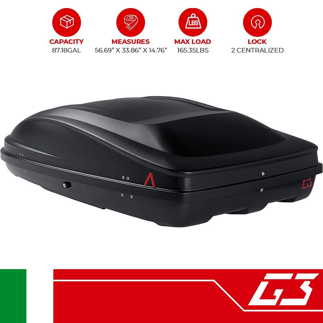 G3 S.p.a Cargo Carrier, Spark 400, Box Style, 165.35 Pound Max Load, 56.69 Inch Long X 33.86 Inch Wide X 14.76 Inch High – 22.404