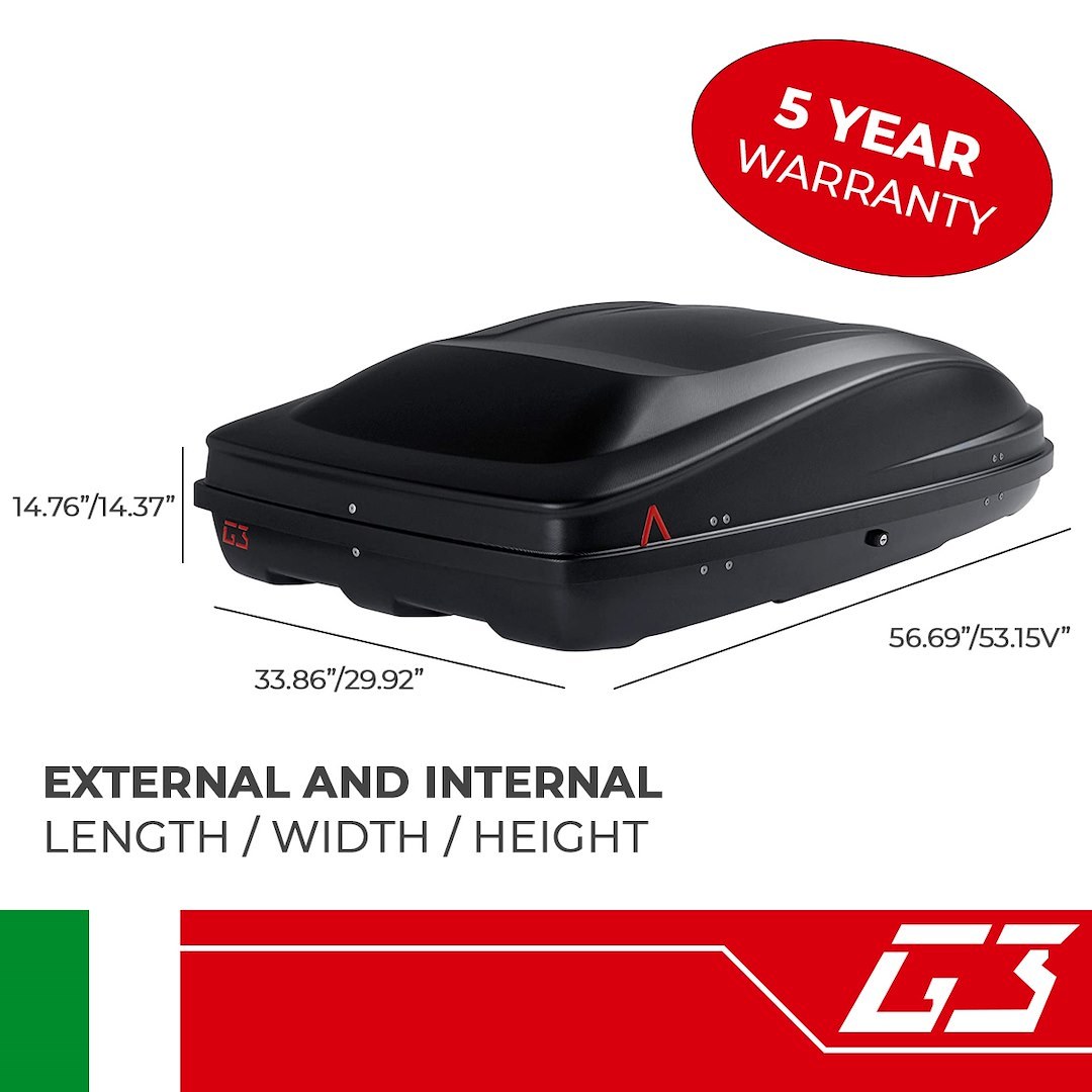 G3 S.p.a Cargo Carrier, Spark 400, Box Style, 165.35 Pound Max Load, 56.69 Inch Long X 33.86 Inch Wide X 14.76 Inch High – 22.404