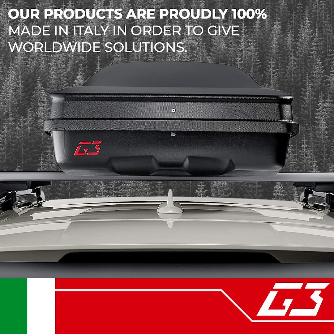 G3 S.p.a Cargo Carrier, Spark 400, Box Style, 165.35 Pound Max Load, 56.69 Inch Long X 33.86 Inch Wide X 14.76 Inch High – 22.404