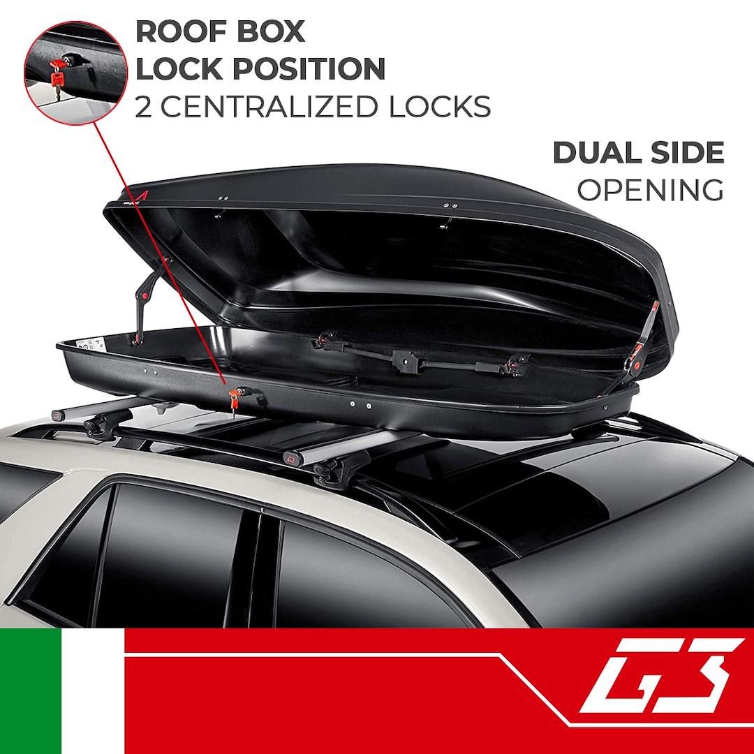 G3 S.p.a Cargo Carrier, Spark 480, Box Style, 165.35 Pound Max Load, 76.77 Inch Long X 29 Inch Wide X 14.17 Inch High – 22.407