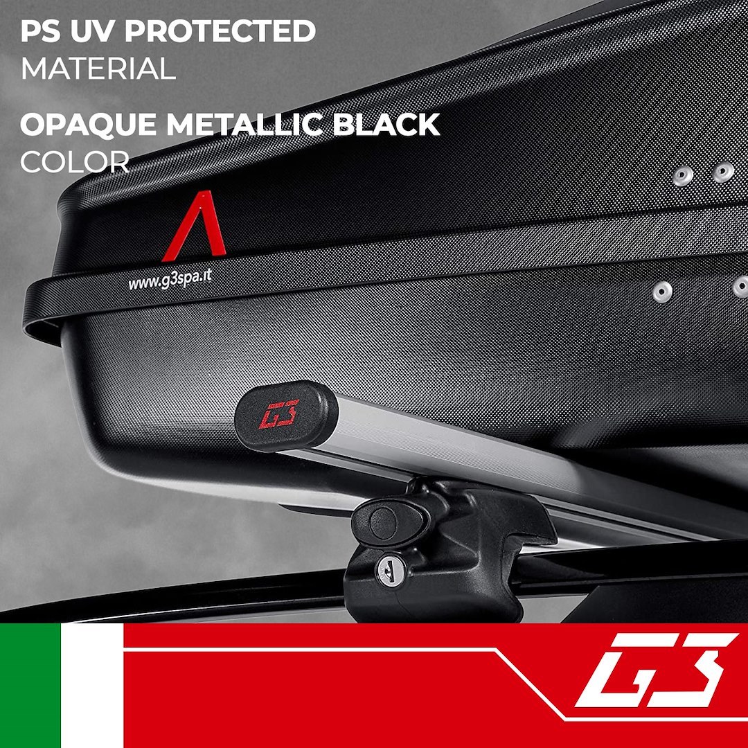 G3 S.p.a Cargo Carrier, Spark 480, Box Style, 165.35 Pound Max Load, 76.77 Inch Long X 29 Inch Wide X 14.17 Inch High – 22.407