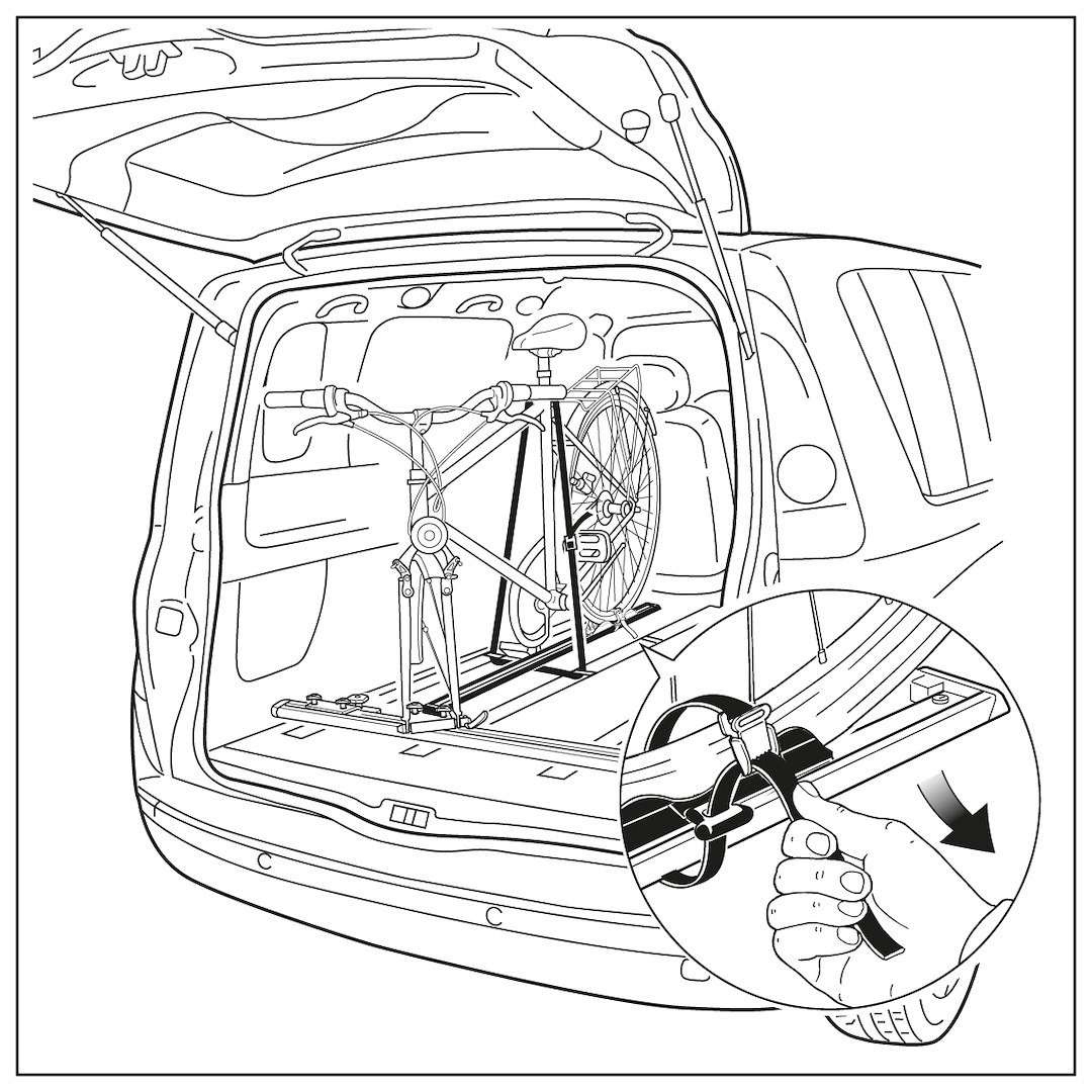 G3 S.p.a Bike Rack, Genova, Mounts Inside Truck Bed/ Minivans and Suvs, Holds 4 Bikes, Fork Mount, Without Lock, Silver, Aluminum – 23.651