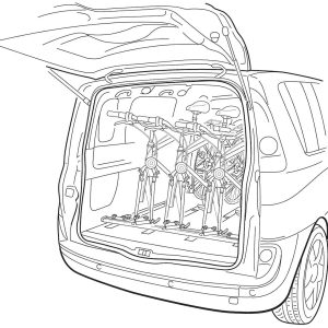G3 S.p.a Bike Rack, Genova, Mounts Inside Truck Bed/ Minivans and Suvs, Holds 4 Bikes, Fork Mount, Without Lock, Silver, Aluminum – 23.651