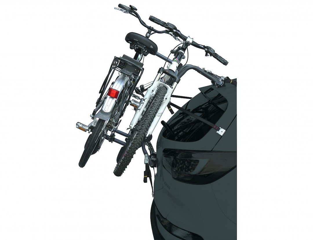 G3 S.p.a Bike Rack, Pure Instinct, Trunk/ Hatch Mount, Holds 3 Bikes, Frame Clamp, Without Lock, Foldable, Steel – 23.709/3