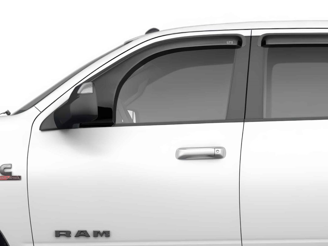 Gt Styling Rainguard, Bubble Ventgards ™, Extended Bubble Design, Tape-On, Smoke, Acrylic, Set of 2 – 82180S