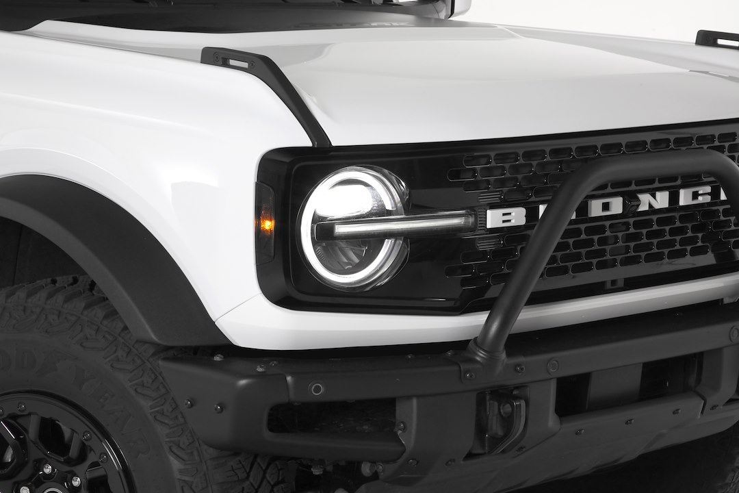 Gt Styling Headlight Cover, Black Round Housing, Clear Lens, LED, Smoke, Set of 4 – GT3160S