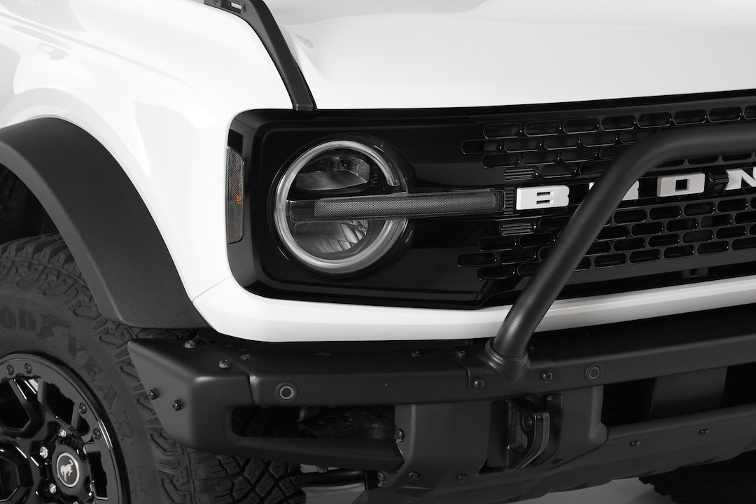Gt Styling Headlight Cover, Black Round Housing, Clear Lens, LED, Carbon Fiber, Set of 4 – GT3160X