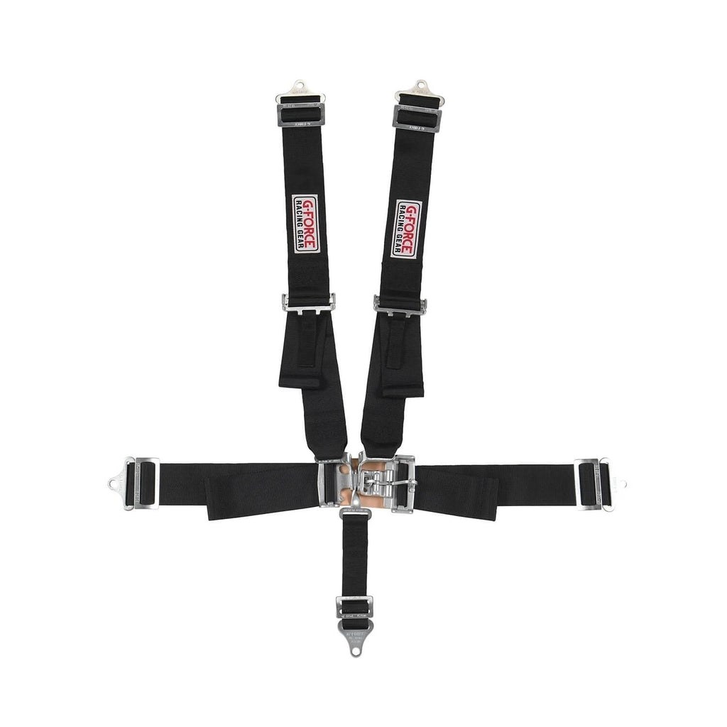 G-Force Seat Belt, 16.1 Sfi Rated, Not DOT Street Approved, 5 Point, Latch, Black, Single – 6000BK