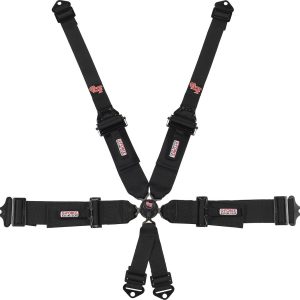 G-Force Seat Belt, 16.5 Sfi Rated, Not DOT Street Approved, 6 Point, 3 Inch Shoulder Belt, 2 Inch Sub, Camlock, Black, Single – 7601BK