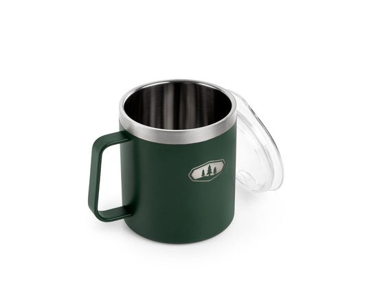 G.s.i.sports Travel Mug, Glacier Stainless ®, 15 Ounce Capacity, Press-Fit Sip Through Lid, Vacuum Insulated Wall, With Handle – 63256