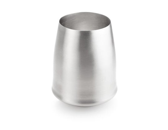 G.s.i.sports Drinking Glass, Glacier Stainless ®, Stemless Wine Glass, 11.7 Ounce, Stainless Steel – 63320
