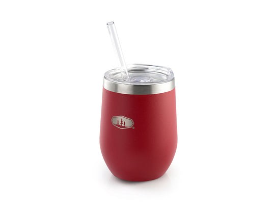 G.s.i.sports Travel Mug, Glacier Stainless ®, 12 Ounce Capacity, Press-Fit Lid with Straw, Vacuum Insulated Wall, Without Handle – 63351