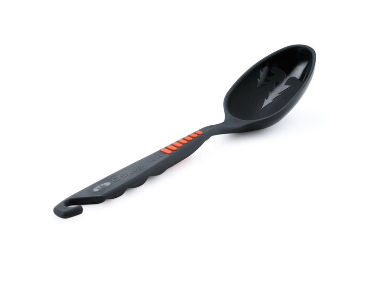 G.s.i.sports Kitchen Utensil, Pack Spoon, Matte, Black, Nylon with Silicone Grip, 7.4 Inch Length X 1.7 Inch Width X 1 Inch Height – 74123