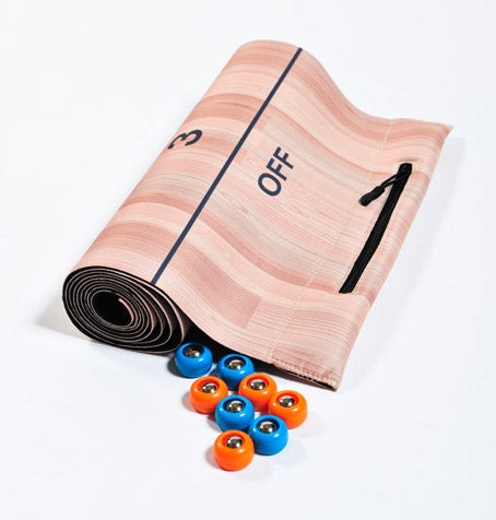 G.s.i.sports Indoor Game, Roll-Up Shuffle Board, 2 to 4 Players, With Eight Ball Bearing Weighted Pucks, Neoprene Mat – 99988